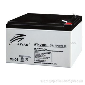 12V/10Ah Sealed Lead-acid Battery for UPS and EPS, Telecom Center, 19/23-inch Standard Power Cabinet